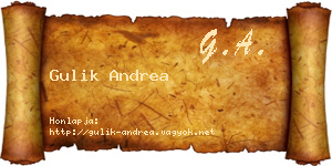 Gulik Andrea névjegykártya